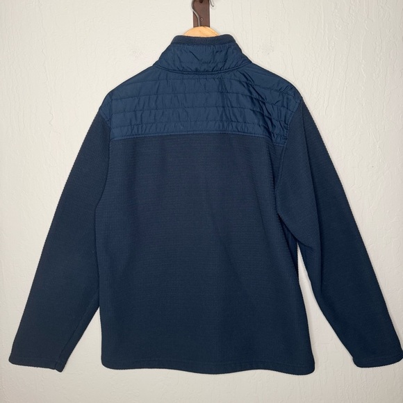 FREE COUNTRY Chayote Grid Fleece Full Zip Blue Denim Trails Men’s Large (42-44) - Picture 14 of 16